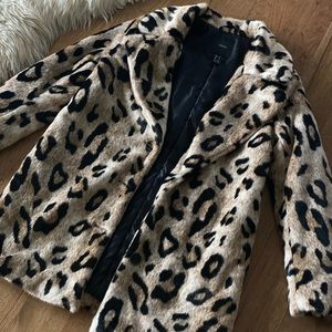 Fur Coat Faux Fur Jacket Animal Print Winter Coat